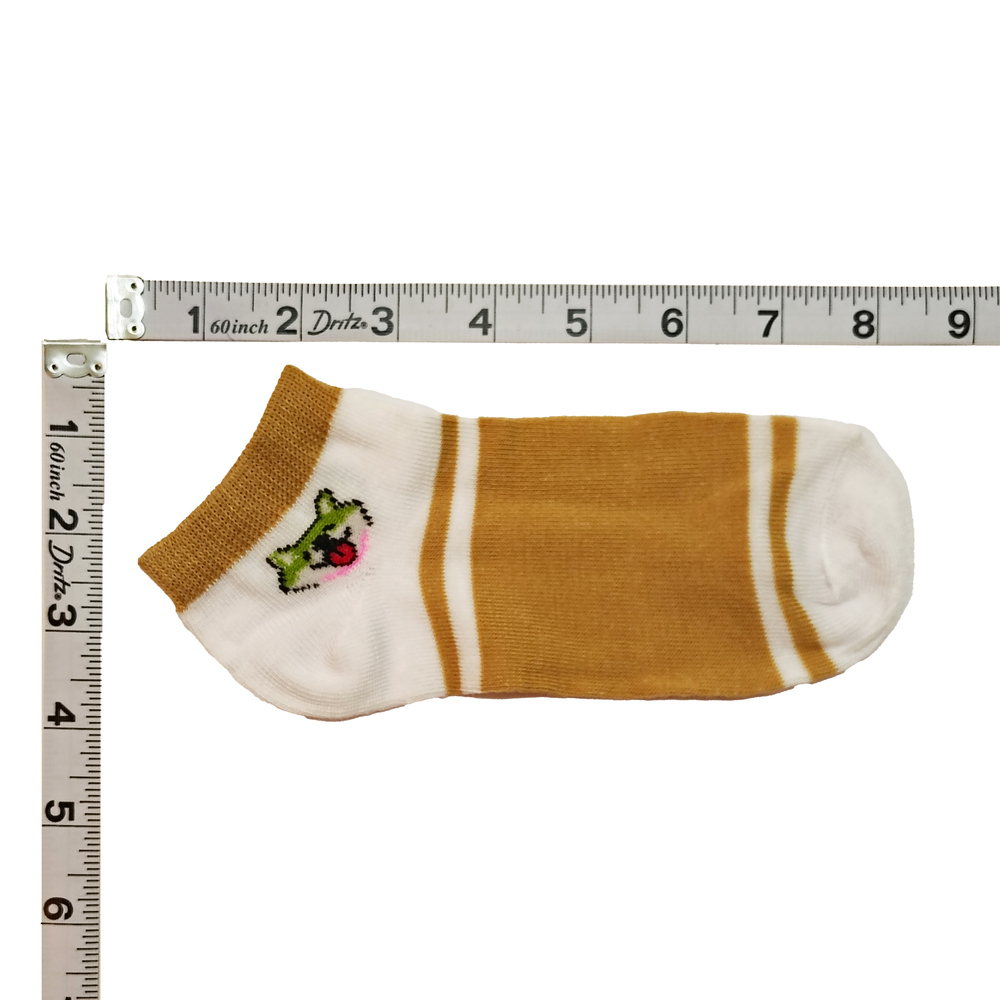 5 Pairs Tutuanna Socks - Brown & White Shiba